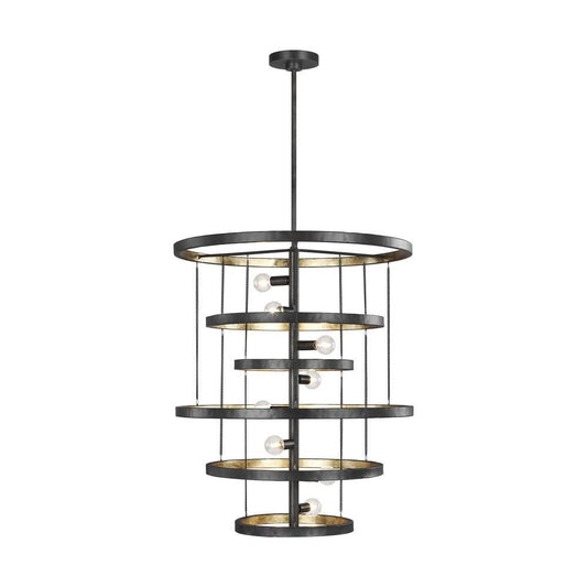 Generation Lighting Celeste Large Chandelier Aged Iron
