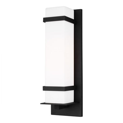 Generation Lighting Alban Large One Light Outdoor Wall Lantern Black