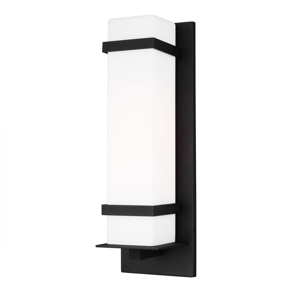 Generation Lighting Alban Large One Light Outdoor Wall Lantern Black