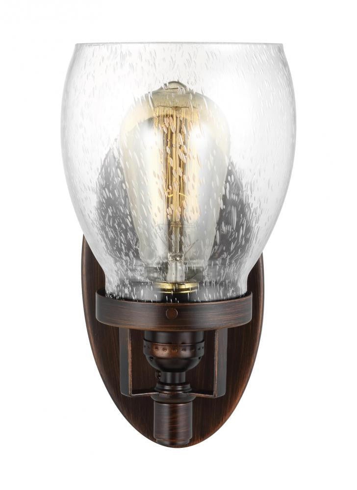 Generation Lighting Belton One Light Wall / Bath Sconce Midnight Black