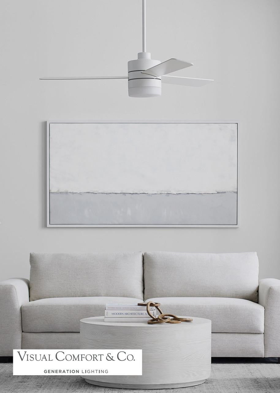 Generation Lighting Era 52" LED Ceiling Fan - Matte White Housing with Matte White Blades