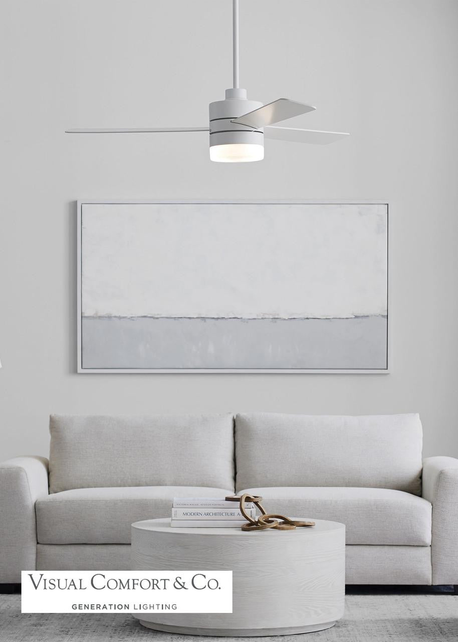 Generation Lighting Era 52" LED Ceiling Fan - Matte White Housing with Matte White Blades