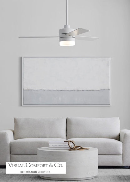 Generation Lighting Era 52" LED Ceiling Fan - Matte White Housing with Matte White Blades