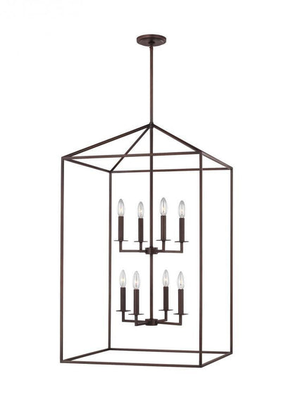 Generation Lighting Perryton Extra Large Eight Light Hall / Foyer Bronze