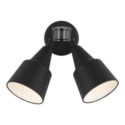 Generation Lighting Two Light Flood with Photo and Motion Sensor Black