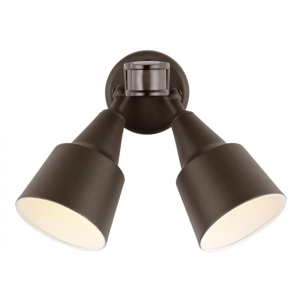 Generation Lighting Two Light Flood with Photo and Motion Sensor Antique Bronze