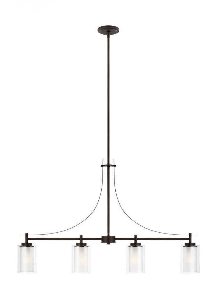 Generation Lighting Elmwood Park Four Light Island Pendant Bronze