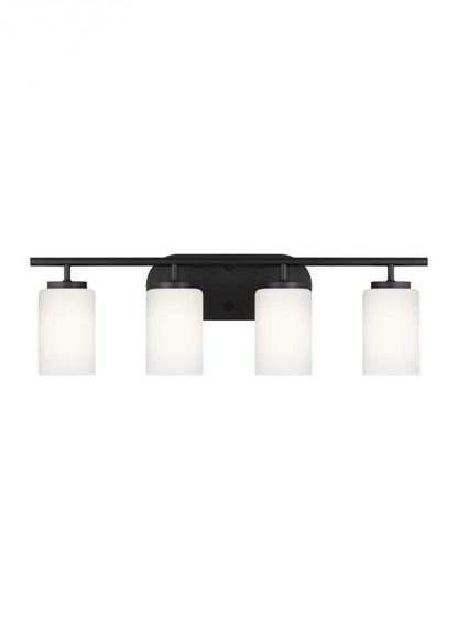 Generation Lighting Oslo Four Light Wall / Bath Midnight Black
