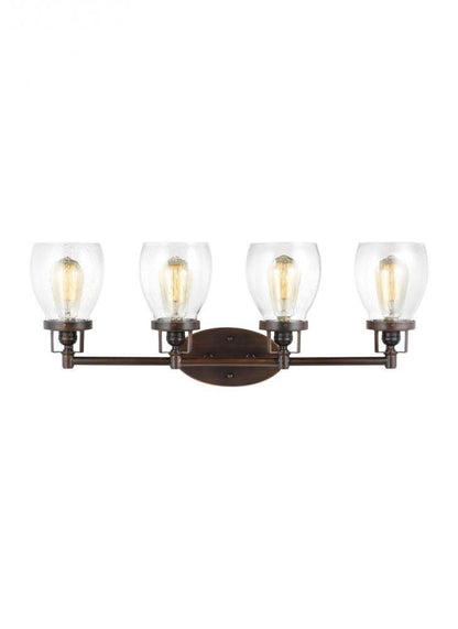 Generation Lighting Belton Four Light Wall / Bath Midnight Black