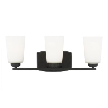 Generation Lighting Franport Three Light Wall / Bath Midnight Black