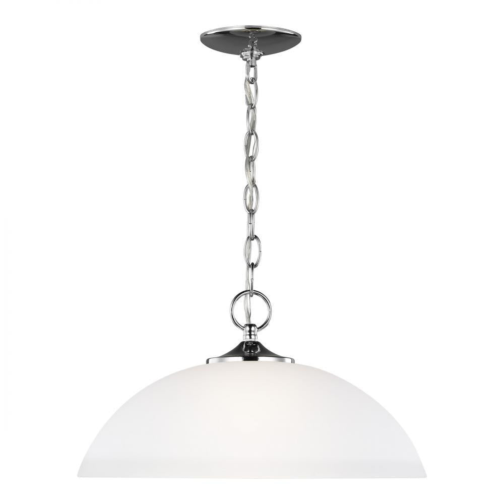 Generation Lighting Geary One Light Pendant Chrome