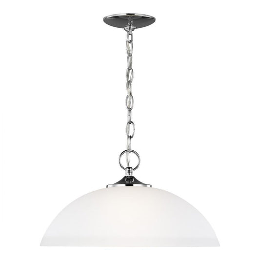 Generation Lighting Geary One Light Pendant Chrome