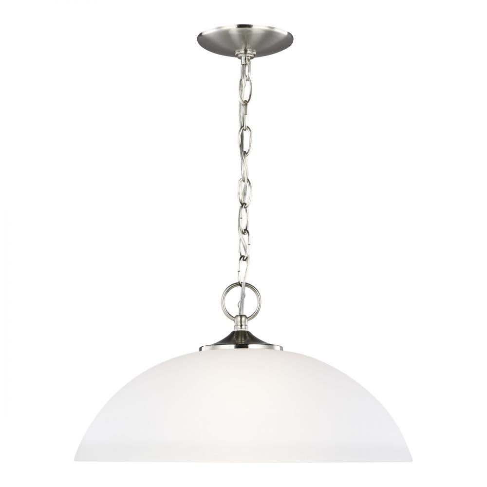 Generation Lighting Geary One Light Pendant Brushed Nickel