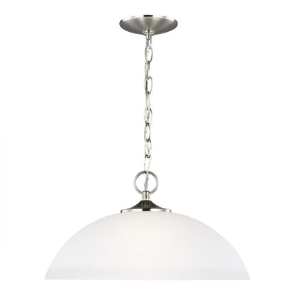 Generation Lighting Geary One Light Pendant Brushed Nickel