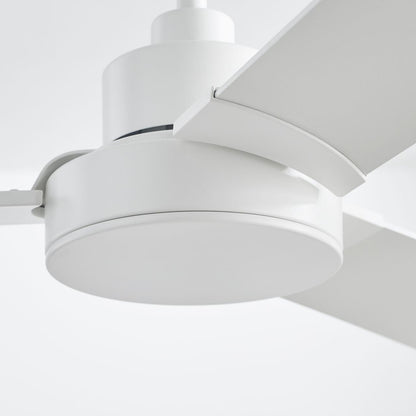 Generation Lighting Jovie 44" Dimmable Indoor/Outdoor Integrated LED Indoor Matte White Ceiling Fan with Light Kit