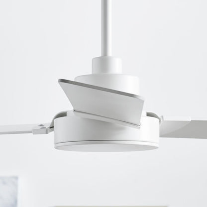 Generation Lighting Jovie 44" Dimmable Indoor/Outdoor Integrated LED Indoor Matte White Ceiling Fan with Light Kit