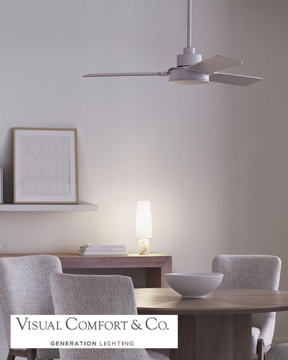 Generation Lighting Jovie 44" Indoor/Outdoor Matte White Ceiling Fan with Wall Control and Manual Reversible Motor