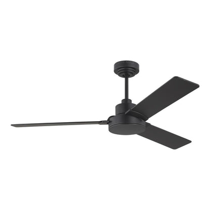 Generation Lighting Jovie 52" Indoor/Outdoor Midnight Black Ceiling Fan with Wall Control and Manual Reversible Motor