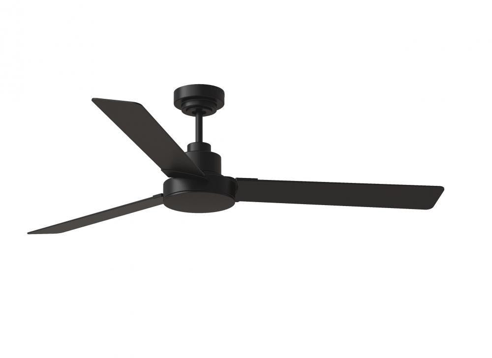 Generation Lighting Jovie 58" Indoor/Outdoor Midnight Black Ceiling Fan with Handheld / Wall Mountable Remote Control
