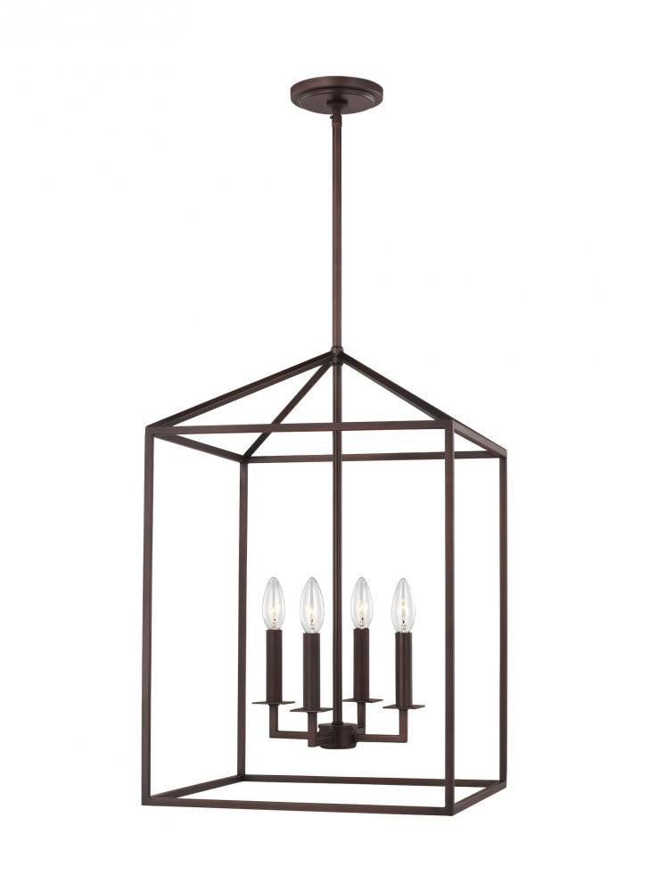 Generation Lighting Perryton Medium Four Light Hall / Foyer Bronze