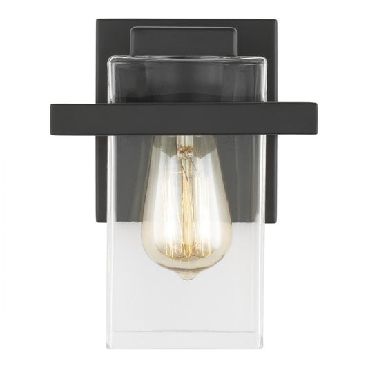 Generation Lighting Mitte One Light Wall / Bath Sconce Midnight Black