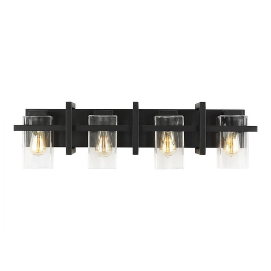 Generation Lighting Mitte Four Light Wall / Bath Midnight Black