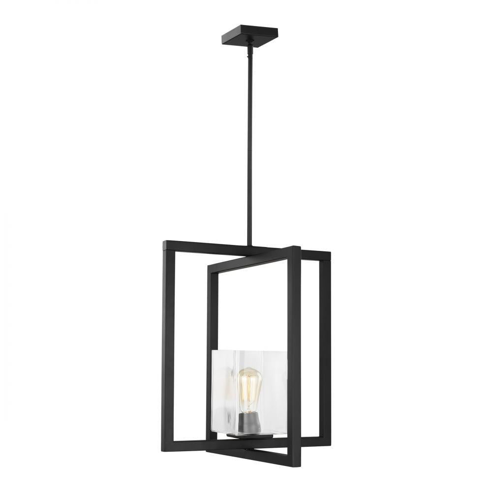 Generation Lighting Mitte One Light Pendant Midnight Black