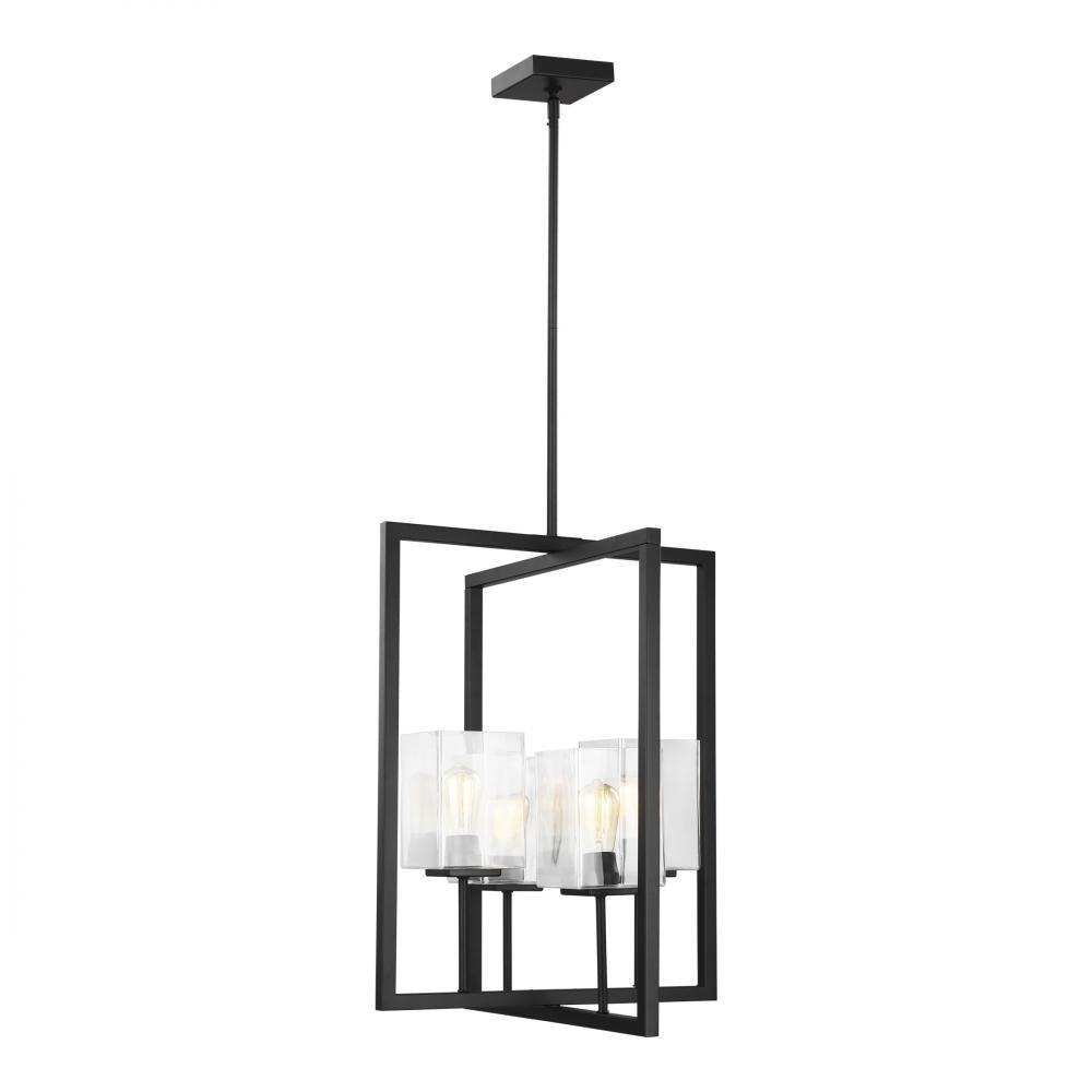 Generation Lighting Mitte Small Four Light Hall / Foyer Midnight Black