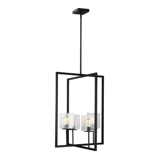 Generation Lighting Mitte Large Four Light Hall / Foyer Midnight Black