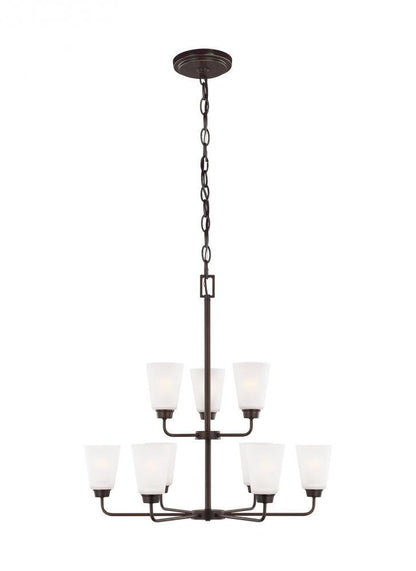 Generation Lighting Kerrville Nine Light Chandelier Bronze