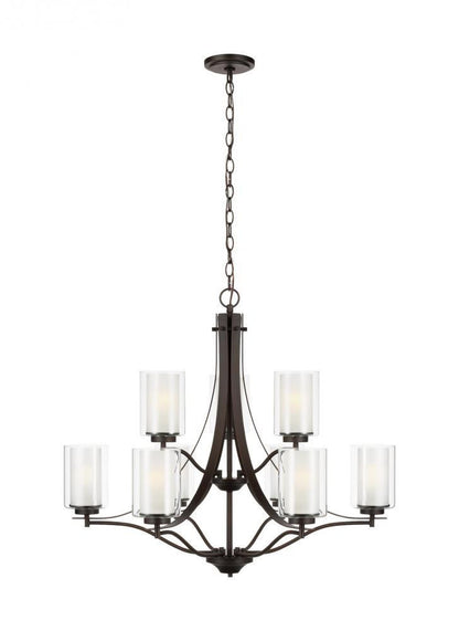 Generation Lighting Elmwood Park Nine Light Chandelier Bronze