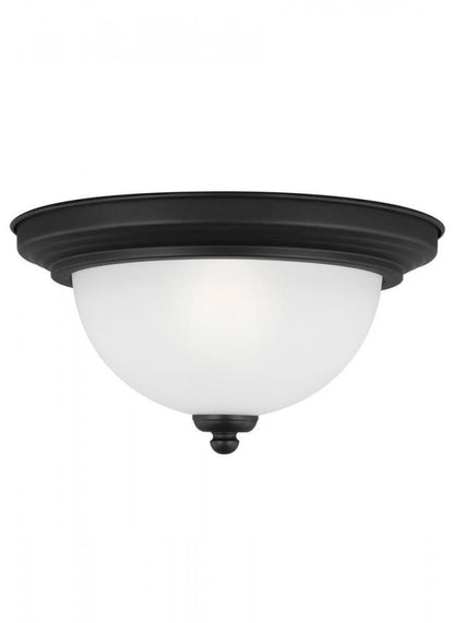 Generation Lighting Geary One Light Ceiling Flush Mount Midnight Black