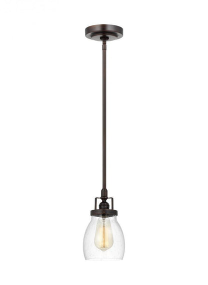 Generation Lighting Belton One Light Mini-Pendant Midnight Black