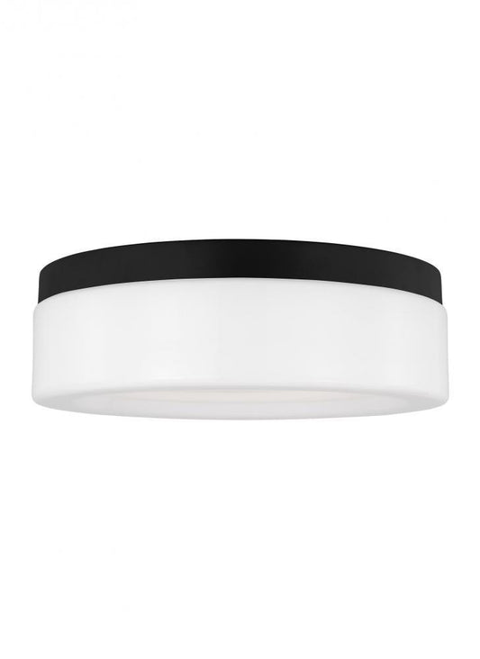 Generation Lighting Rhett Medium Ceiling Flush Mount Midnight Black