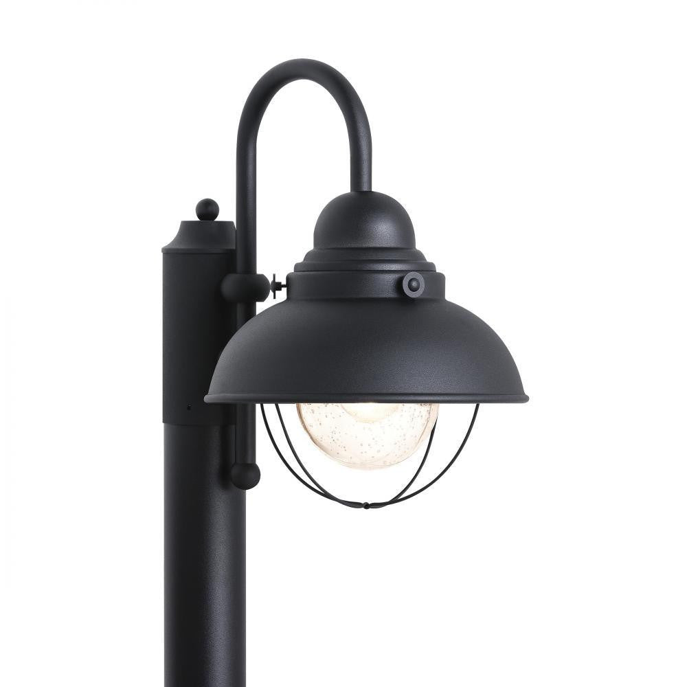 Generation Lighting Sebring One Light Outdoor Post Lantern Black