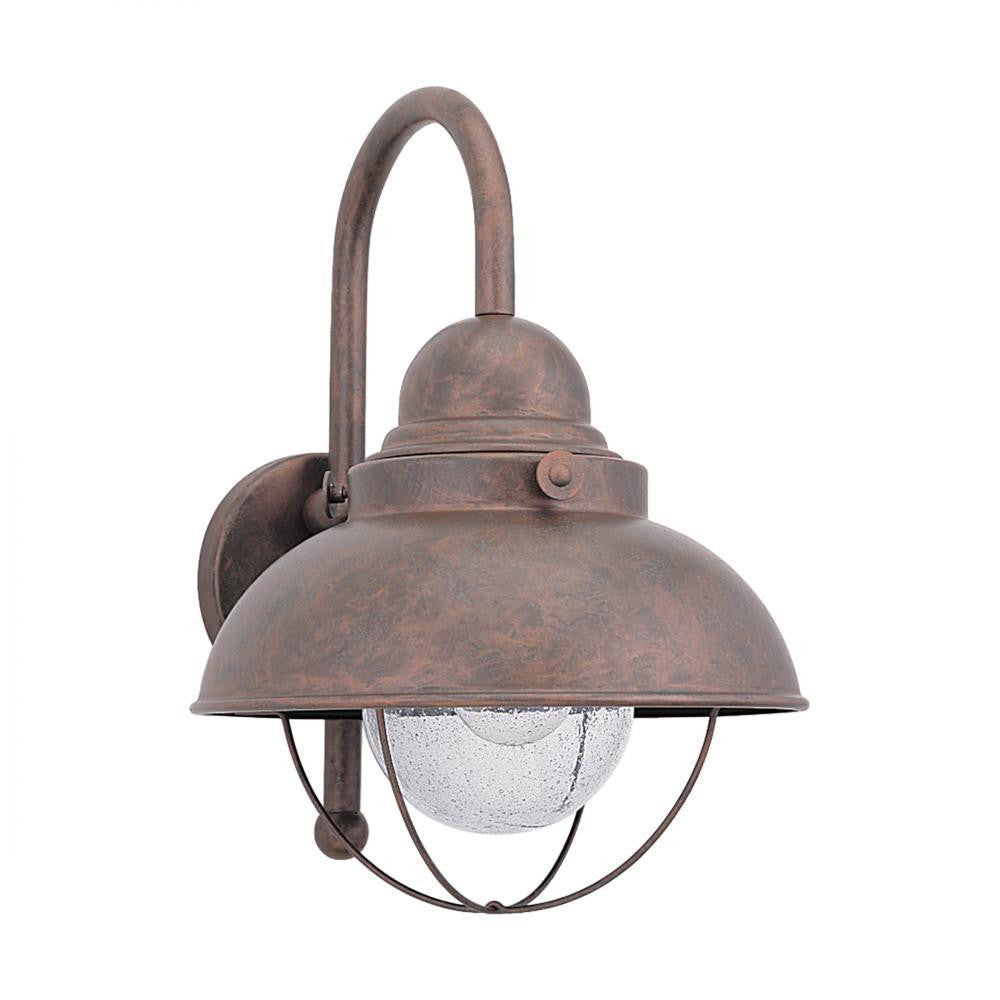 Generation Lighting Sebring Large One Light Outdoor Wall Lantern Weathered Copper