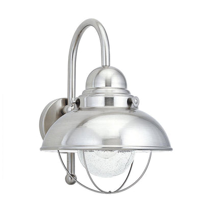 Generation Lighting Sebring Large One Light Outdoor Wall Lantern Brushed Stainless