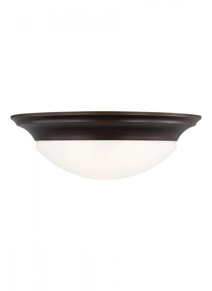 Generation Lighting Nash Three Light Ceiling Flush Mount Midnight Black