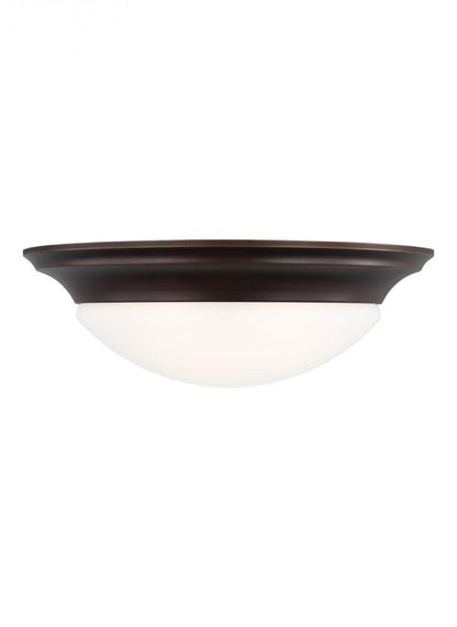 Generation Lighting Nash Three Light Ceiling Flush Mount Midnight Black