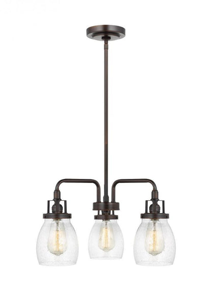 Generation Lighting Belton Three Light Chandelier Midnight Black