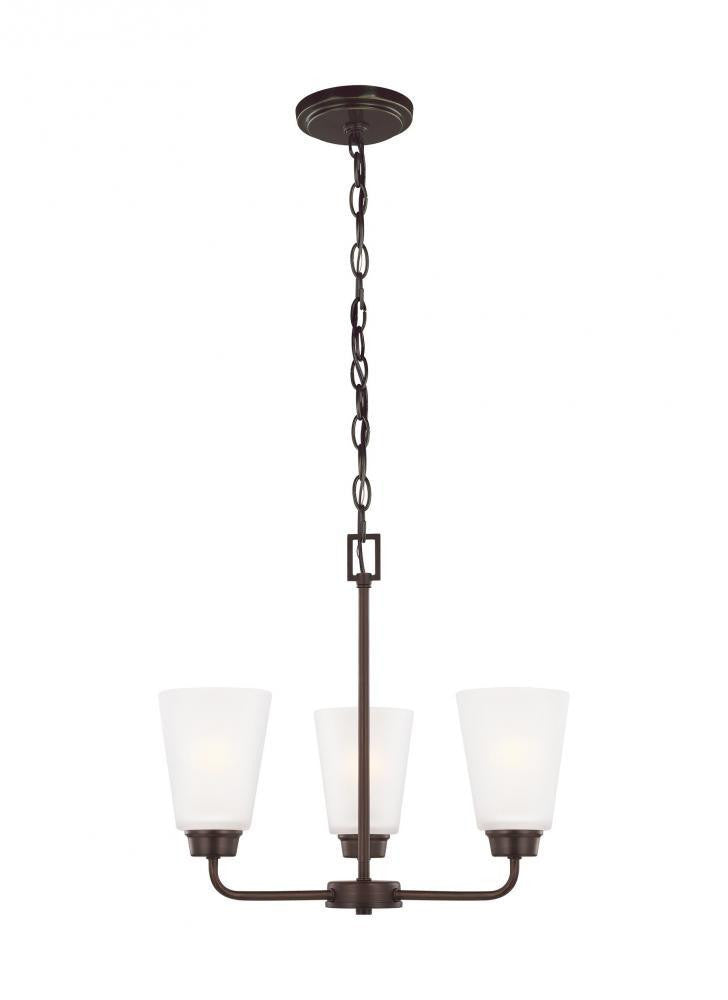 Generation Lighting Kerrville Three Light Chandelier Bronze