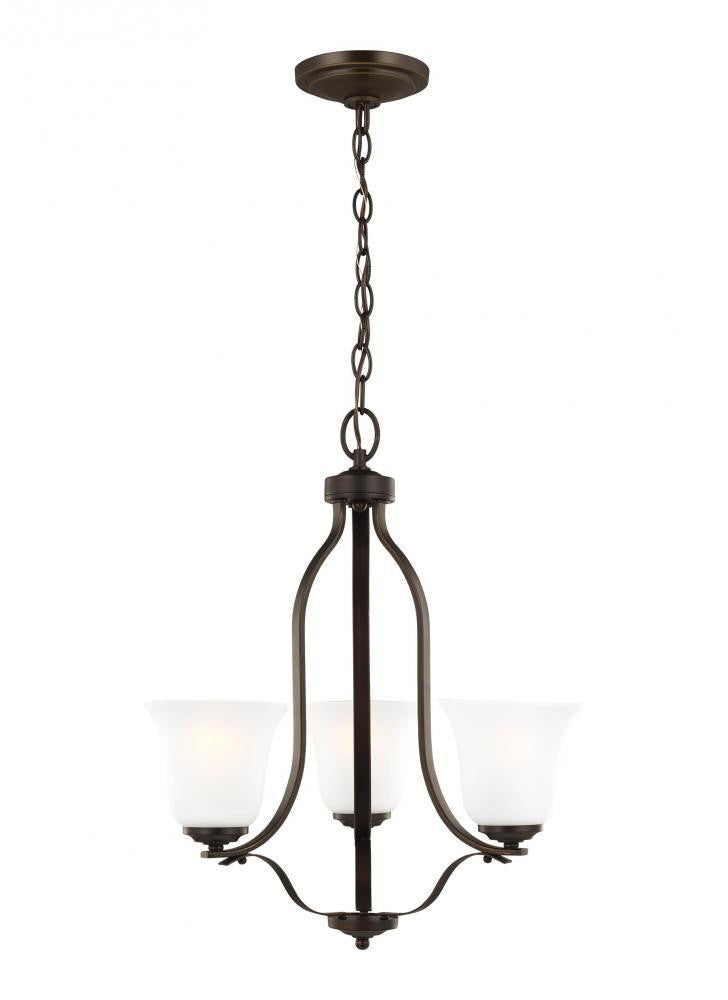 Generation Lighting Emmons Three Light Chandelier Bronze