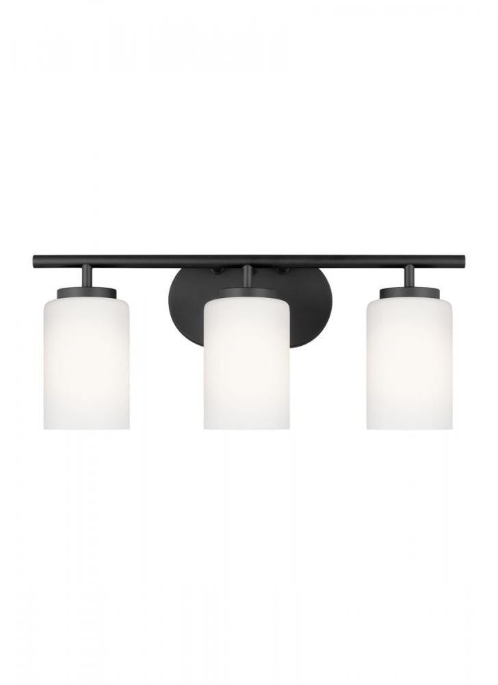 Generation Lighting Oslo Three Light Wall / Bath Midnight Black