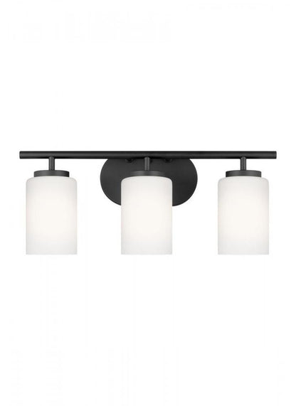 Generation Lighting Oslo Three Light Wall / Bath Midnight Black