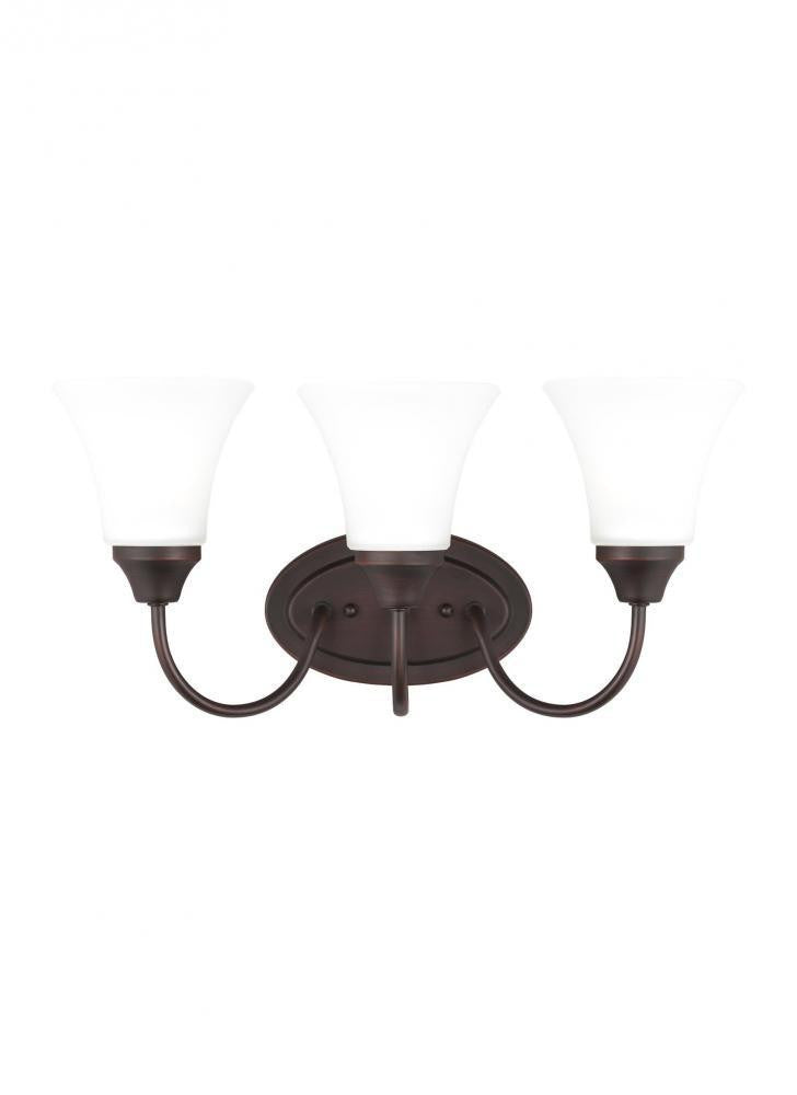 Generation Lighting Three Light Wall / Bath, Generation Lighting - Seagull 44807EN3-710 A7UWE