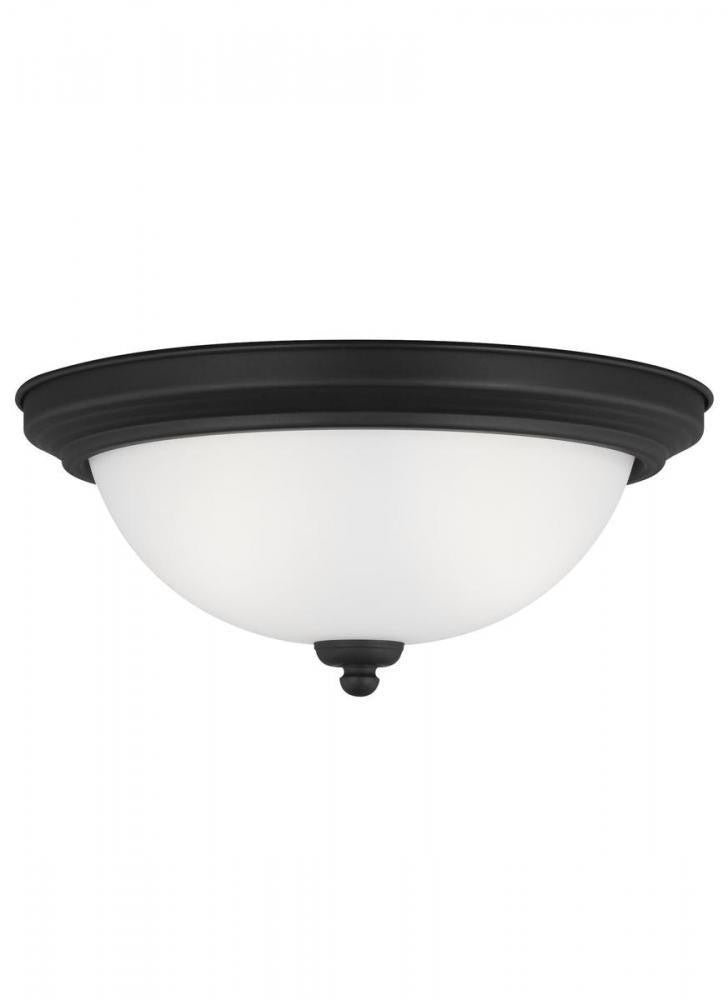 Generation Lighting Geary Two Light Ceiling Flush Mount Midnight Black