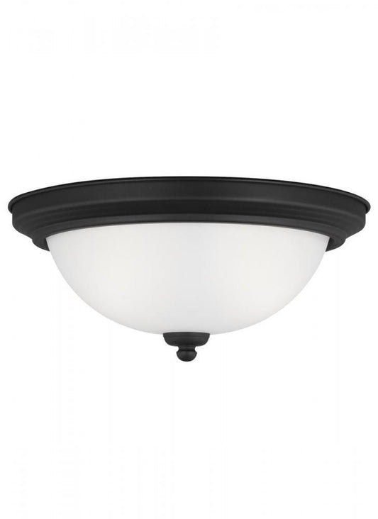 Generation Lighting Geary Two Light Ceiling Flush Mount Midnight Black