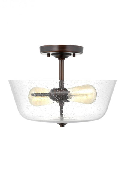 Generation Lighting Belton Two Light Ceiling Semi-Flush Mount Bronze