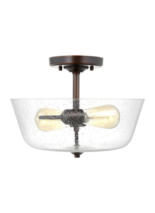 Generation Lighting Belton Two Light Ceiling Semi-Flush Mount Bronze