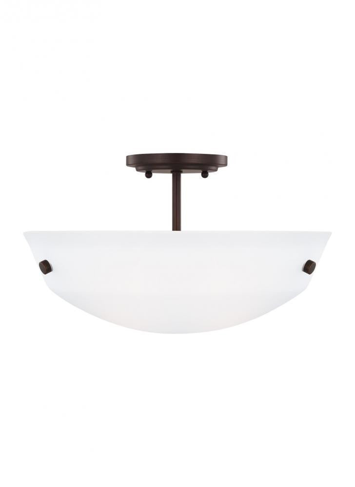 Generation Lighting Kerrville Two Light Semi-Flush Convertible Penda Bronze